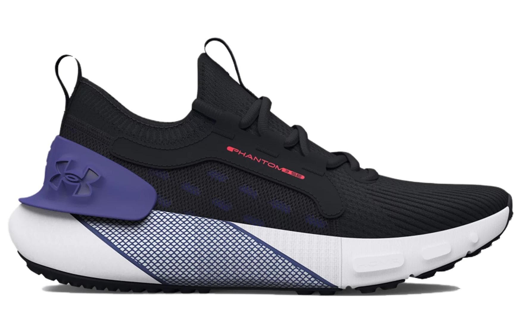 Кроссовки Under Armour HOVR Phantom 3 Амортизация Low Топ Детские беговые кроссовки Черно-фиолетовый Детский - изображение 2