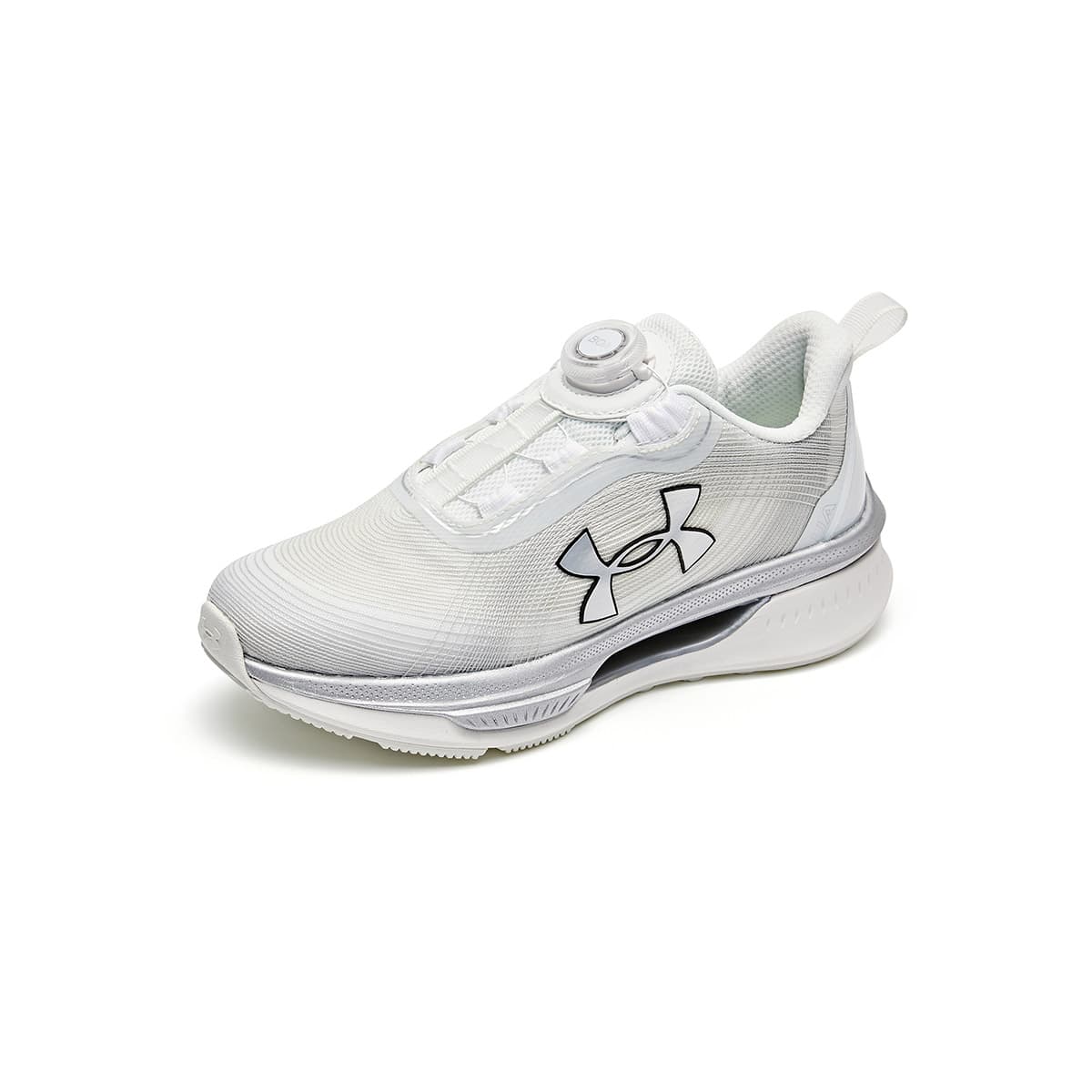 Кроссовки Under Armour Ткань Низкий Верх Детская Беговая Обувь Серый Детский - изображение 4
