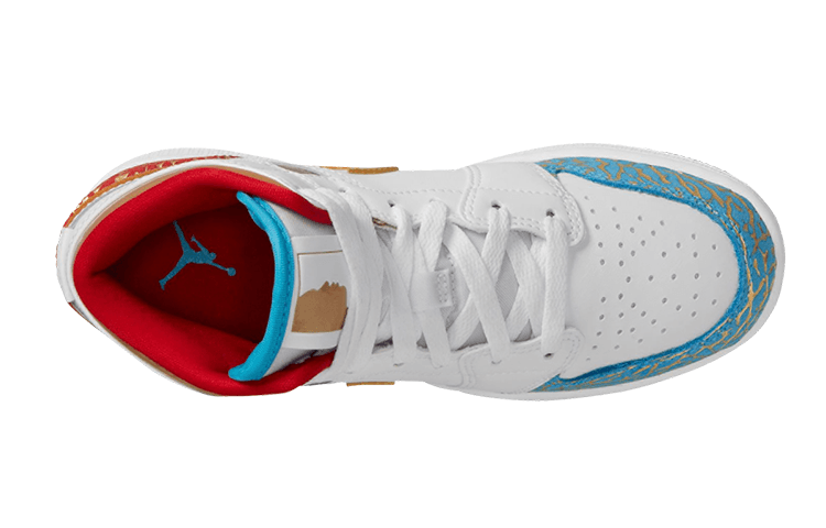 Кроссовки для баскетбола Jordan Air Jordan 1 Mid "UNC to Chicago" GS - изображение 7
