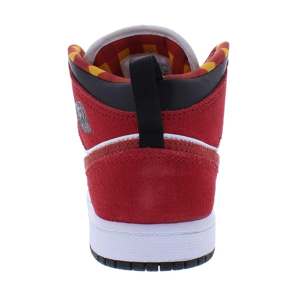 Кроссовки для баскетбола Jordan Air Jordan 1 Противоскользящие Устойчивые к износу MID Верх Детские Баскетбольные Кроссовки Красный Малыш - изображение 4