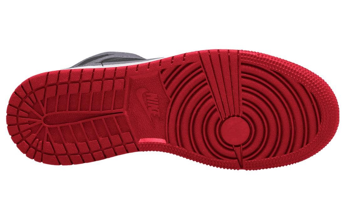 Кроссовки для баскетбола Jordan Air Jordan 1 MID Устойчивый к истиранию MID Баскетбольные кроссовки Белый Черный Красный Унисекс - изображение 4