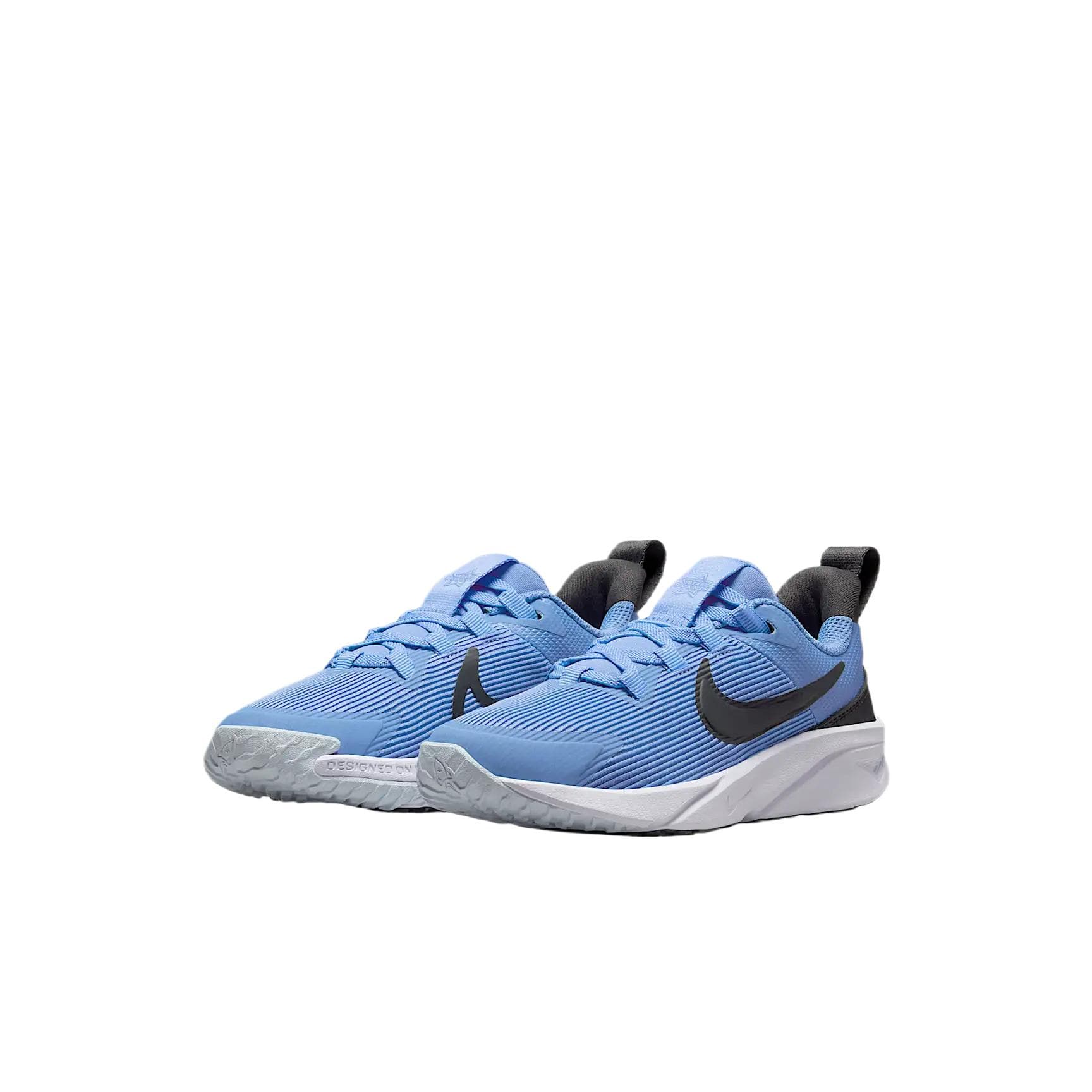 Nike Star Runner 4 Сетчатая ткань Низкий топ Детские тренировочные кроссовки Синий Белый Черный Детский - изображение 3