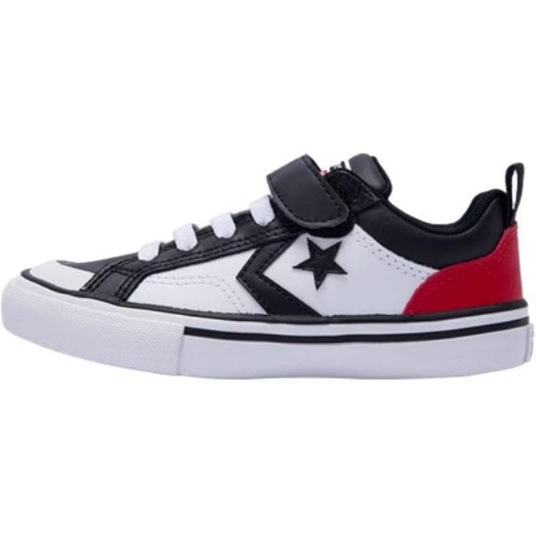 Кроссовки для баскетбола Converse Pro Blaze Strap Удобные универсальные износостойкие лоу-топы детские баскетбольные кроссовки черный/белый/ярко-красный детский - изображение 1