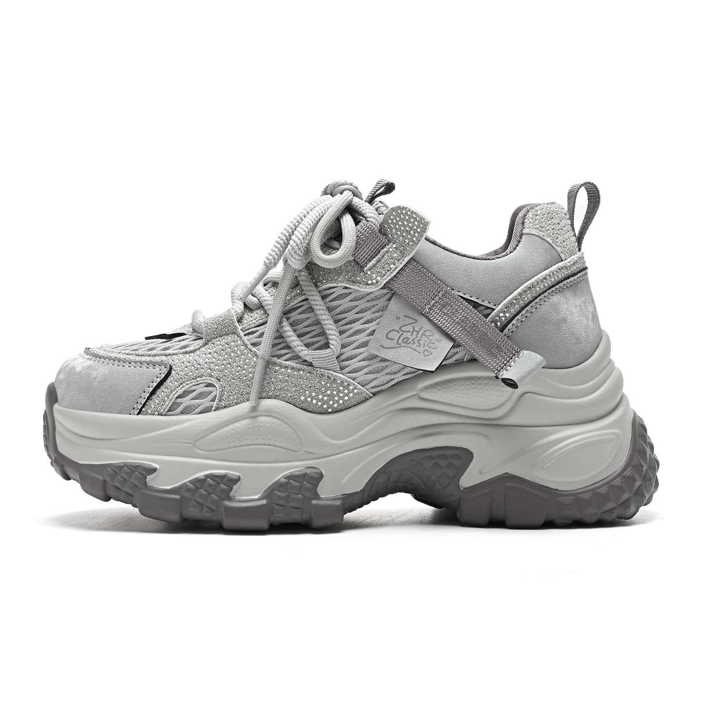 Кроссовки ZHR Амортизация Покрытие Устойчивое к истиранию Низкий Топ Толстая подошва Женские кроссовки - изображение 1