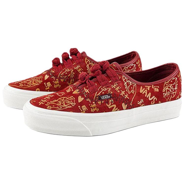 Кроссовки Vans X Bolin LX AUTHENTIC Низкие Кеды для Скейтбординга Унисекс Красные - изображение 2