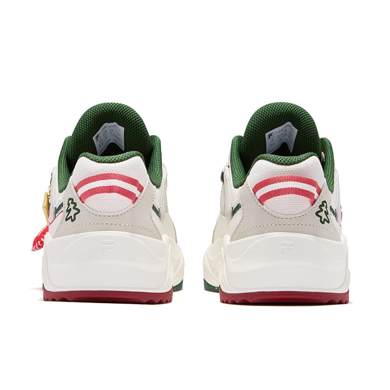 Кроссовки FILA FUSION TARANTO Melody Shoes Синтетическая кожа текстиль Низкие кеды для скейтбординга Мужские Белый Зеленый Красный - изображение 5