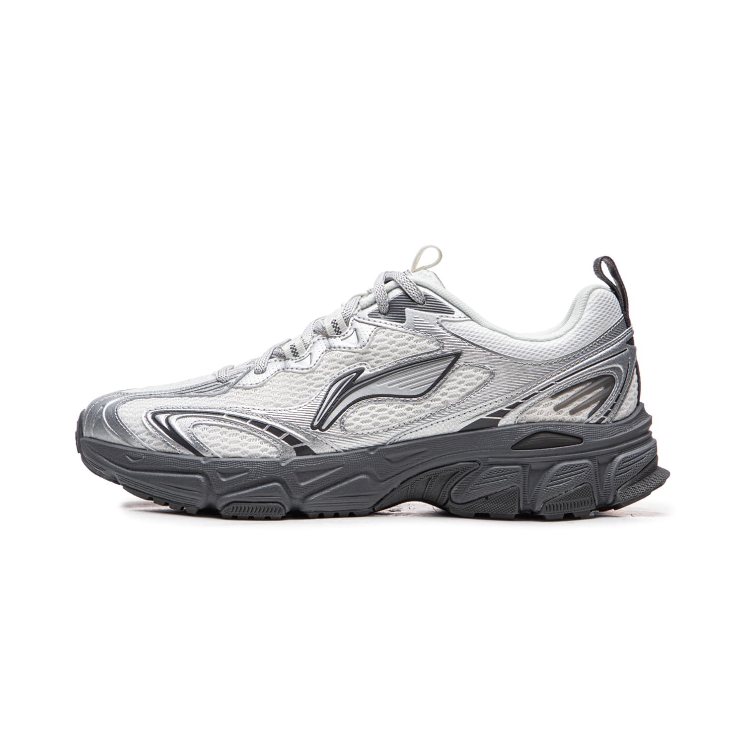Кроссовки для бега Li NING Carefree V3 Дышащий визуально увеличивает рост Oтскок Low Топ Беговые кроссовки Мужской Белый серебристый - изображение 1