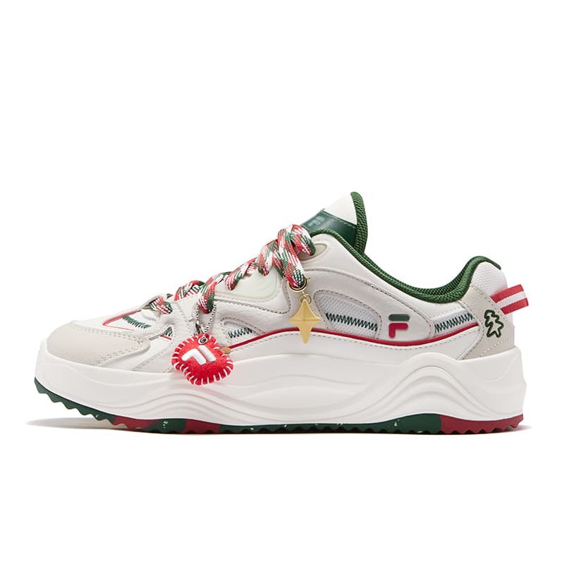 Кроссовки FILA FUSION TARANTO Melody Shoes Синтетическая кожа текстиль Низкие кеды для скейтбординга Мужские Белый Зеленый Красный - изображение 1