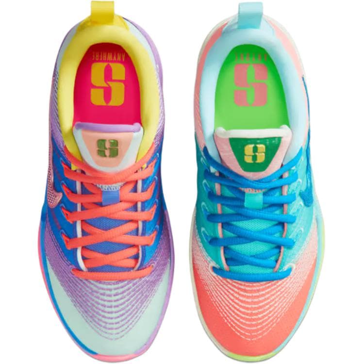 Кроссовки для баскетбола Nike Sabrina 3 противоскользящие низкие детские баскетбольные кроссовки синие розовые фиолетовые - изображение 4