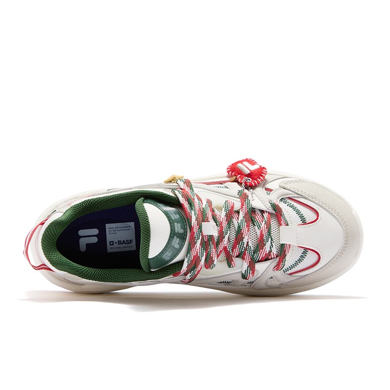 Кроссовки FILA FUSION TARANTO Melody Shoes Синтетическая кожа текстиль Низкие кеды для скейтбординга Мужские Белый Зеленый Красный - изображение 4