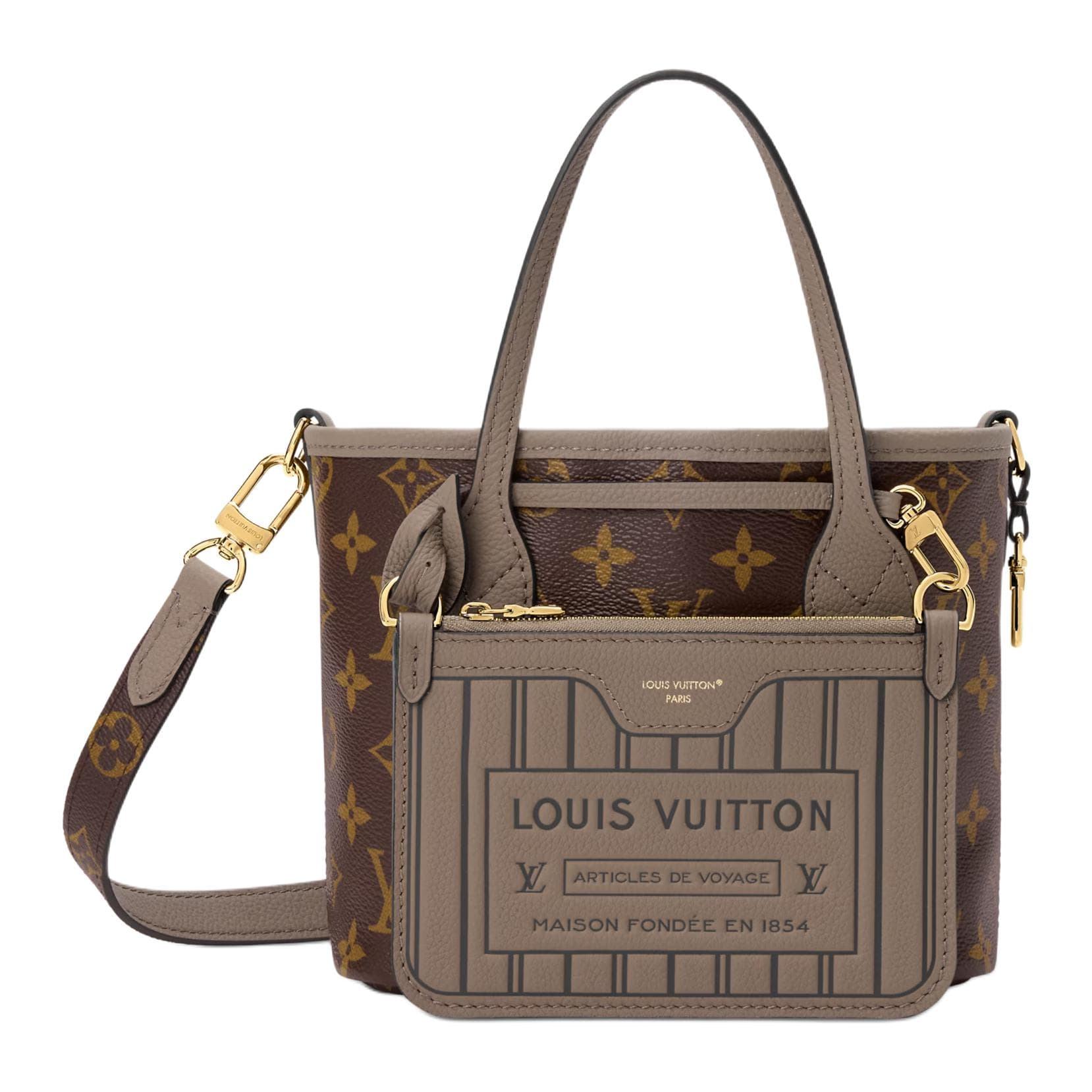 Сумка LOUIS VUITTON NEVERFULL BANDOULIERE INSIDE OUT BB Tote - изображение 1