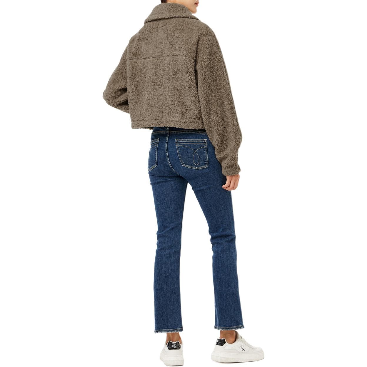Calvin Klein Вельветовое пальто женское хаки - изображение 4