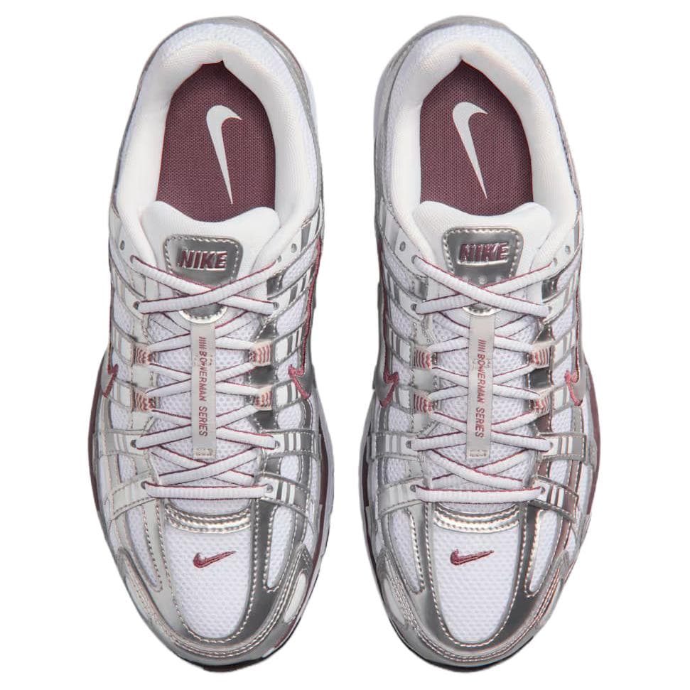 Кроссовки для бега NIKE P 6000 Комфортный Дышащий Поддерживающий Низкий Верх Повседневные Беговые Кроссовки Женские Белый Серебряный - изображение 4