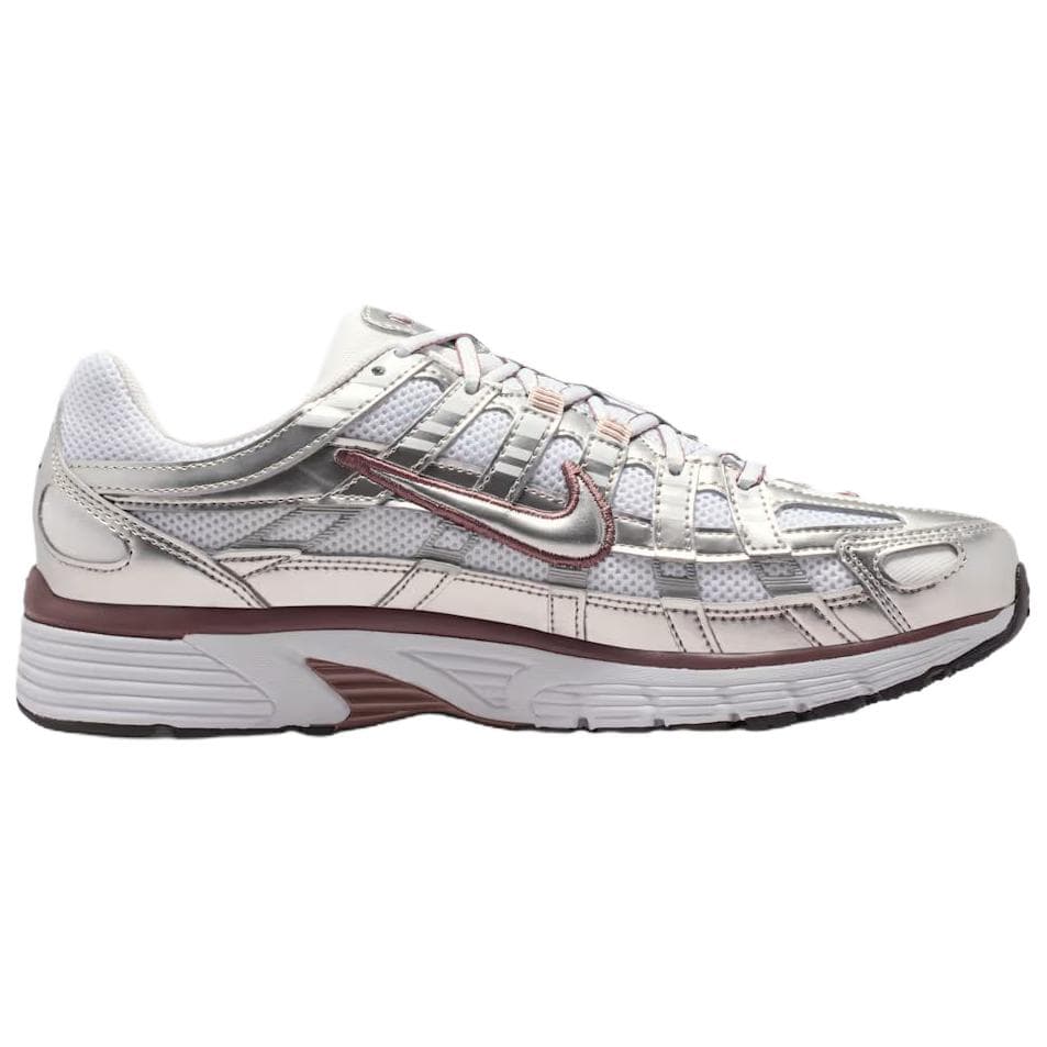 Кроссовки для бега NIKE P 6000 Комфортный Дышащий Поддерживающий Низкий Верх Повседневные Беговые Кроссовки Женские Белый Серебряный - изображение 2