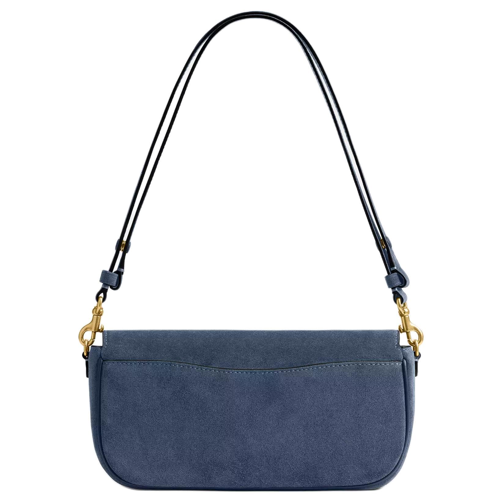 Мини-сумка COACH Brook Flap Замша с Нежной Телячьей Кожей Сумка через плечо Средняя Женская Светло-Синий - изображение 3