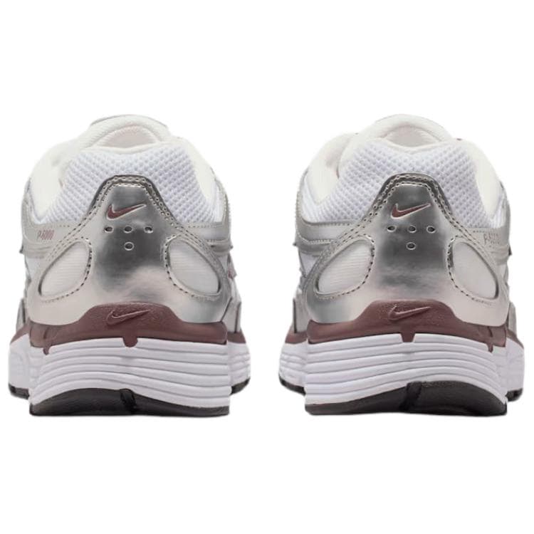 Кроссовки для бега NIKE P 6000 Комфортный Дышащий Поддерживающий Низкий Верх Повседневные Беговые Кроссовки Женские Белый Серебряный - изображение 5