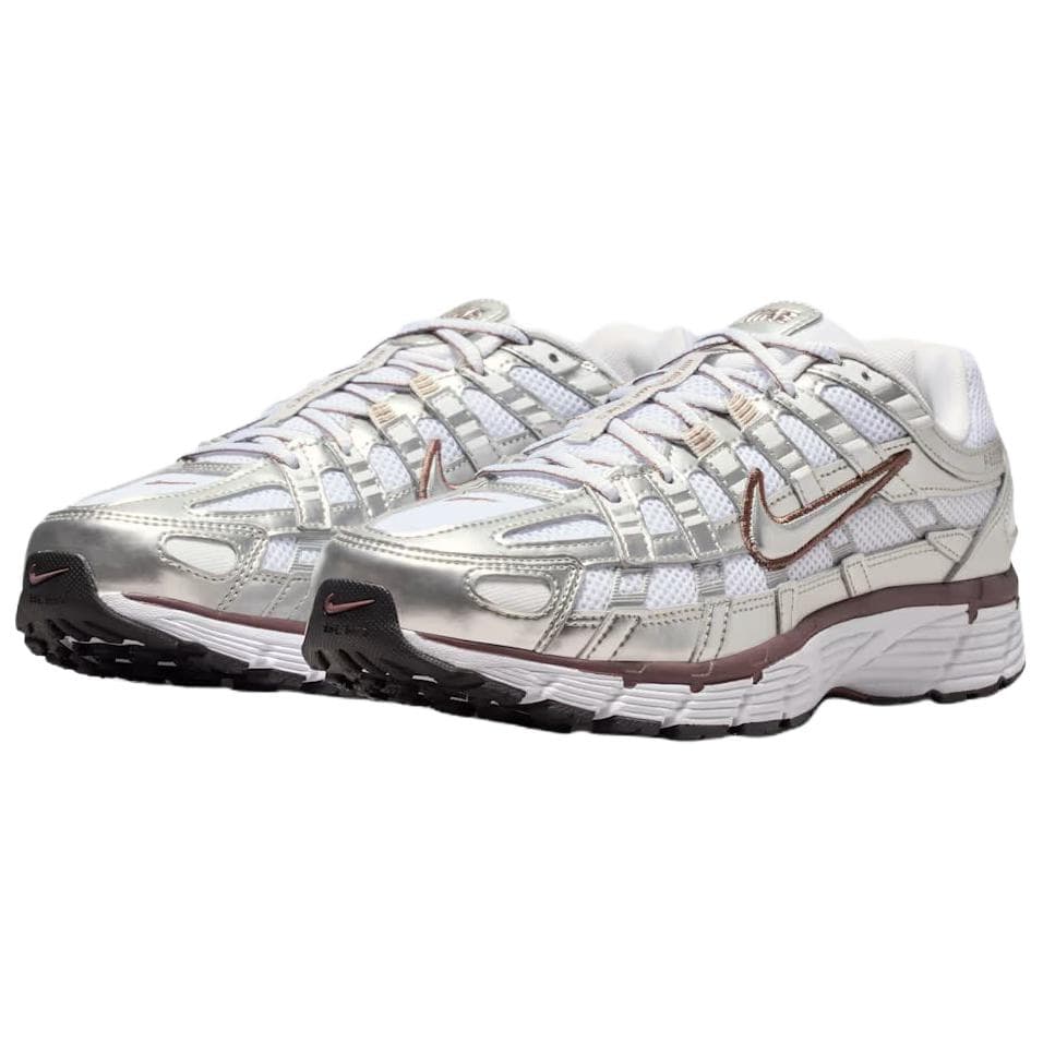 Кроссовки для бега NIKE P 6000 Комфортный Дышащий Поддерживающий Низкий Верх Повседневные Беговые Кроссовки Женские Белый Серебряный - изображение 3