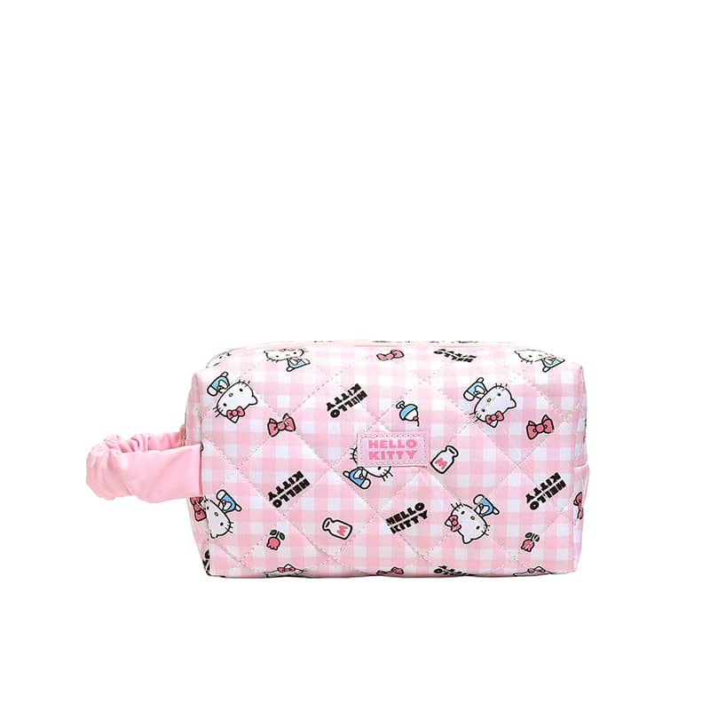 Sanrio x Hello Kitty Полиэфирное волокно Makeup Bag Дорожные органайзеры Женские Розовый - изображение 1