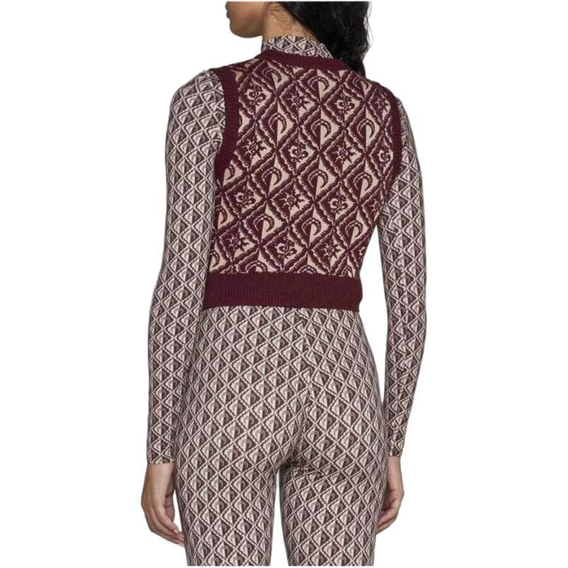 Кардиган Marine Serre Red Women's Sweaters Марин Серр Красный Женский Свитера - изображение 5
