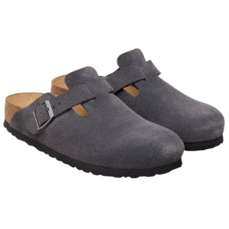 Сандалии Биркенсток Бостон Дышащая Обувь Birkenstock Унисекс Серый Стандартный (Стандартный) Свободный крой - изображение 4