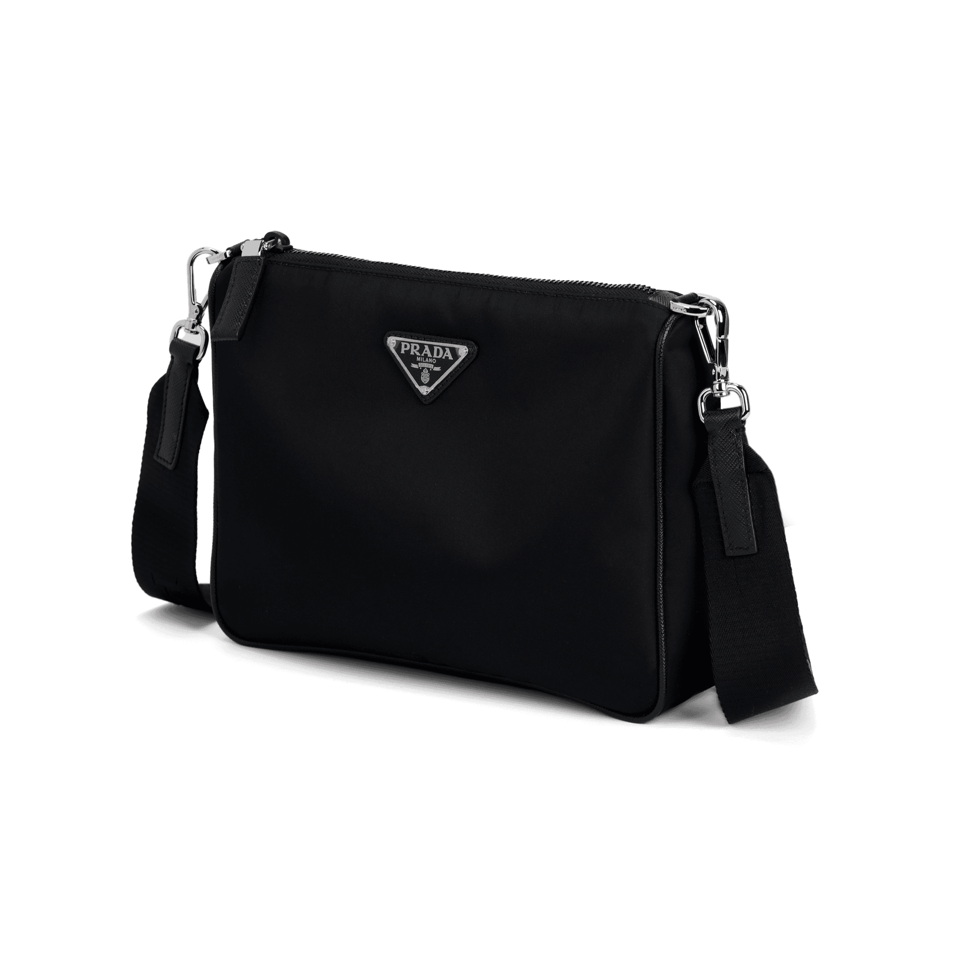 Мини-сумка Prada Hobo Nylon Messenger Bag Black - изображение 10