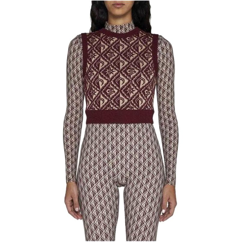 Кардиган Marine Serre Red Women's Sweaters Марин Серр Красный Женский Свитера - изображение 4