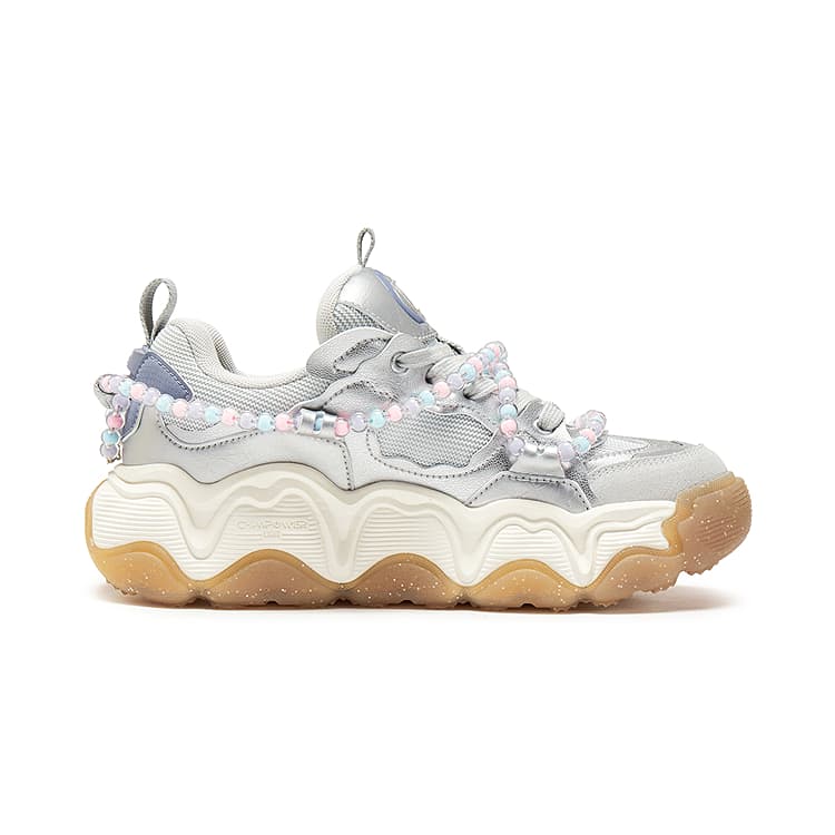 Кроссовки Champion Low Top Повседневная обувь Женская Серебряный Белый Галактический Сиреневый - изображение 2