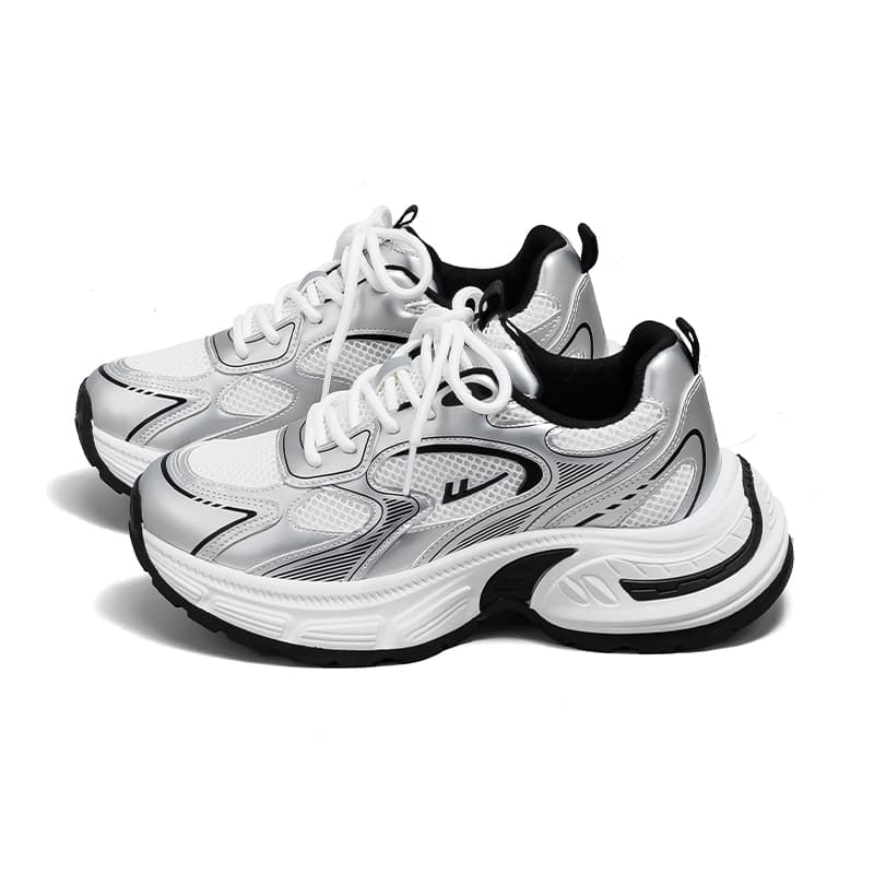 Кроссовки Warrior Low Топ Массивные кроссовки Women's Silver Белый - изображение 2