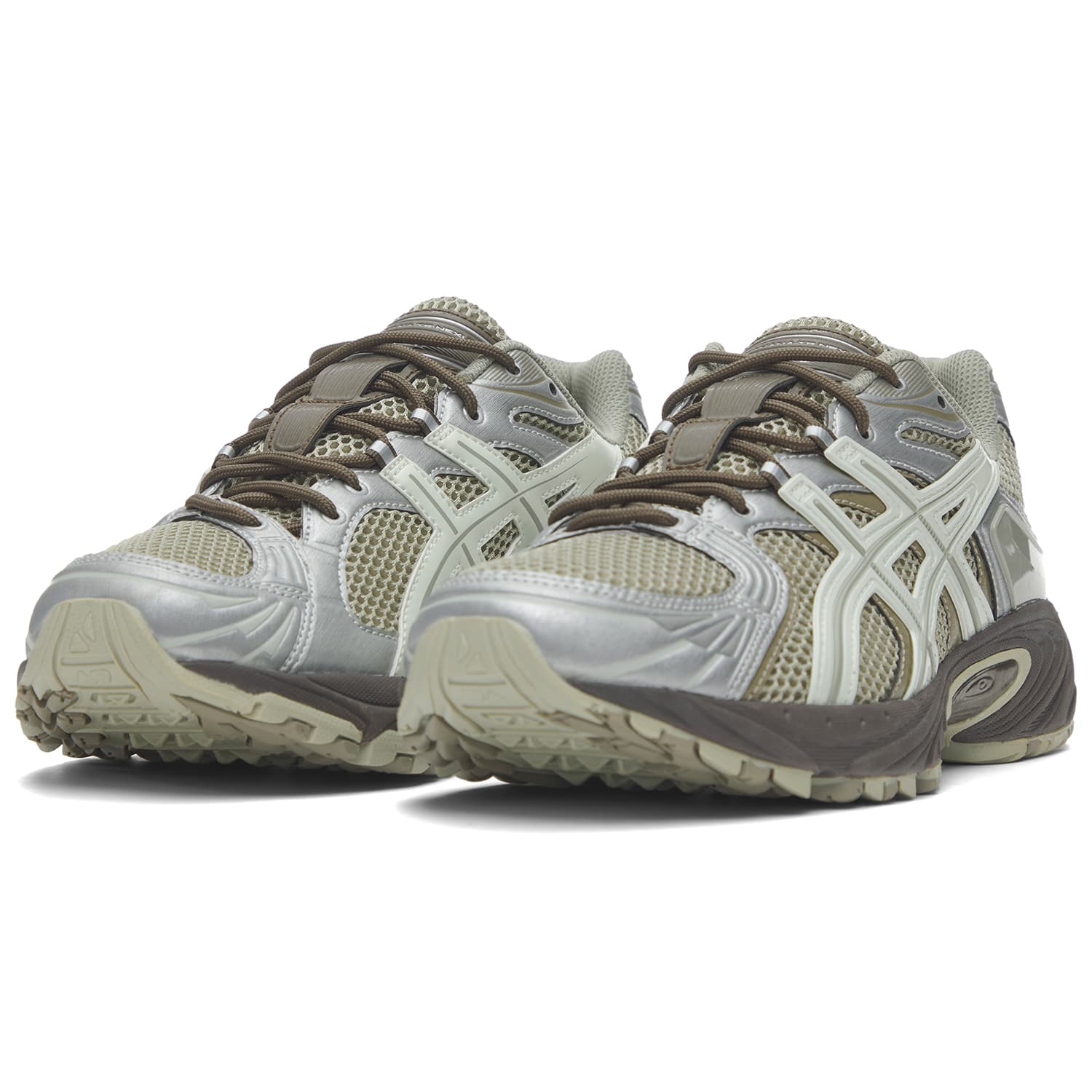 Кроссовки ASICS Гель Kahana TR Nexus Ткань Низкий Верх Повседневная Обувь Унисекс Светло-Зеленый Коричневый - изображение 3