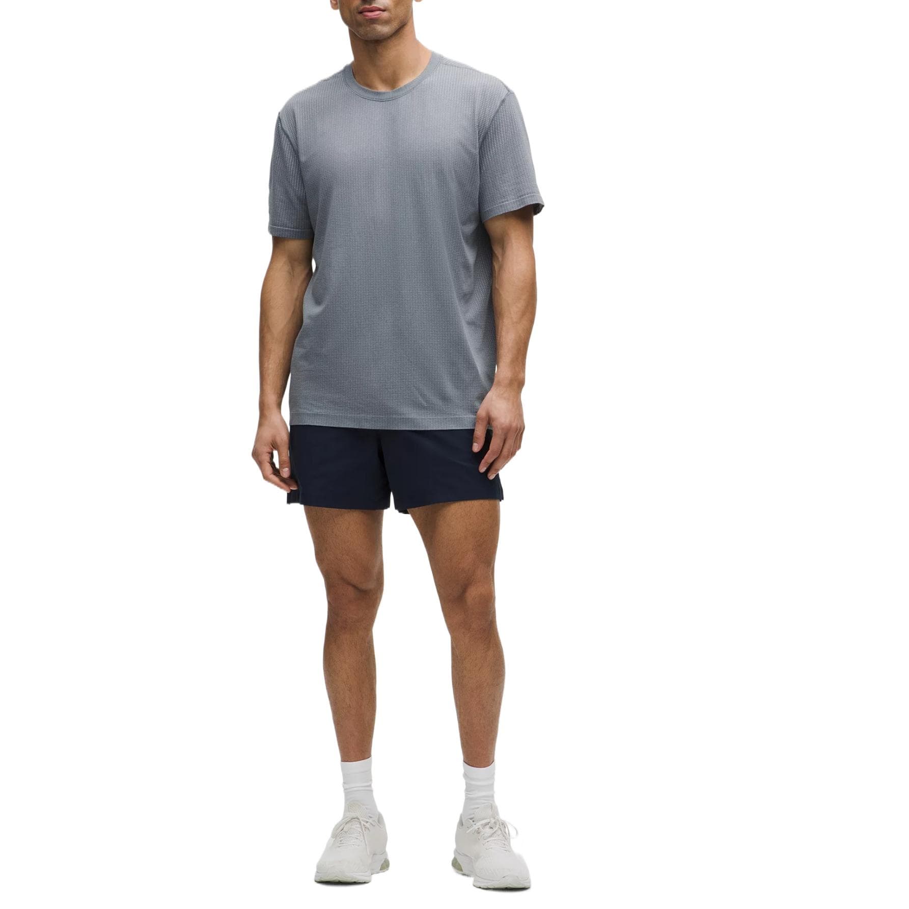 Рубашка Lululemon Metal Vent Tech Короткий рукав рубашка статический Silverescent мужская - изображение 3