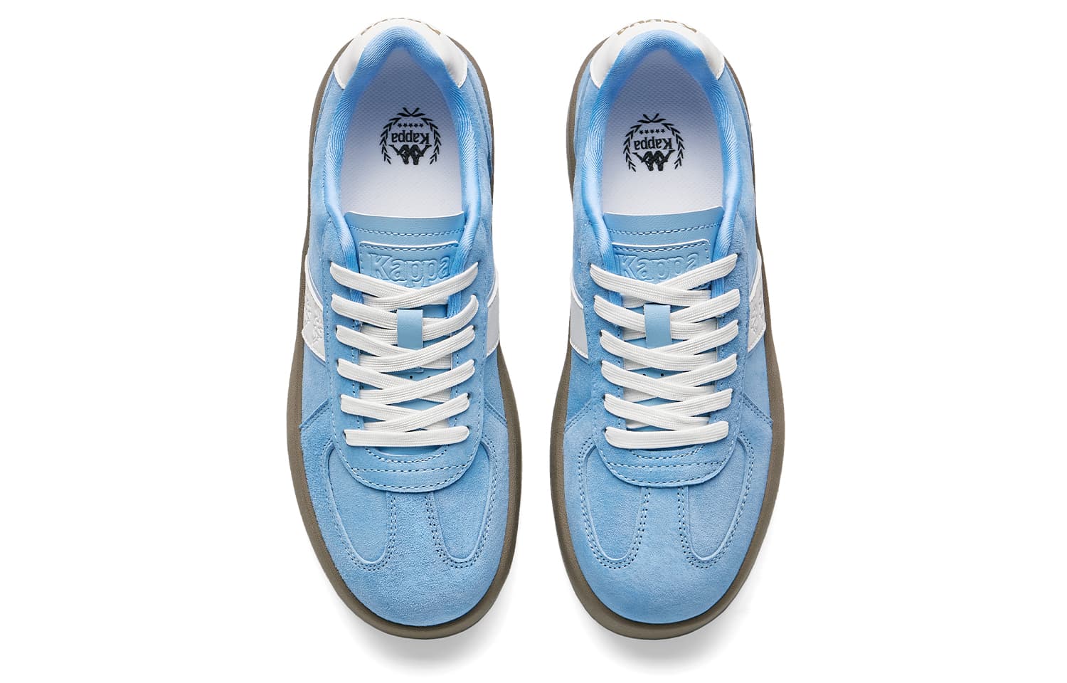 Кроссовки KAPPA Ice Cream Shoes Спина To Спина Низкие Кеды немецкой армии (GAT) Женские Товар Лунно-синий - изображение 4