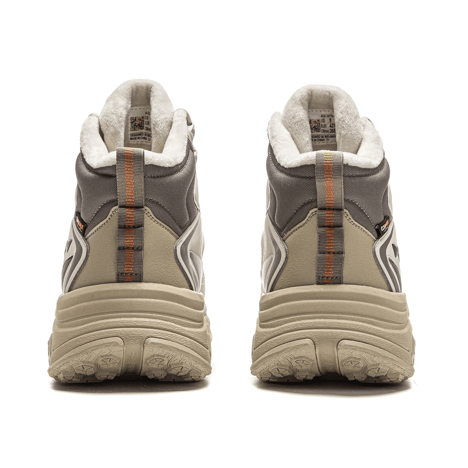 Кроссовки Li-Ning Xingtu 2 Унисекс Туристическая Обувь Мид-топ Серый (обычный) Флисовая подкладка - изображение 5