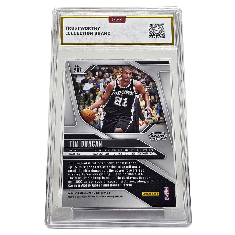PANINI TIM Duncan ROOKIE Карта Грейдированные карточки 1 шт - изображение 2