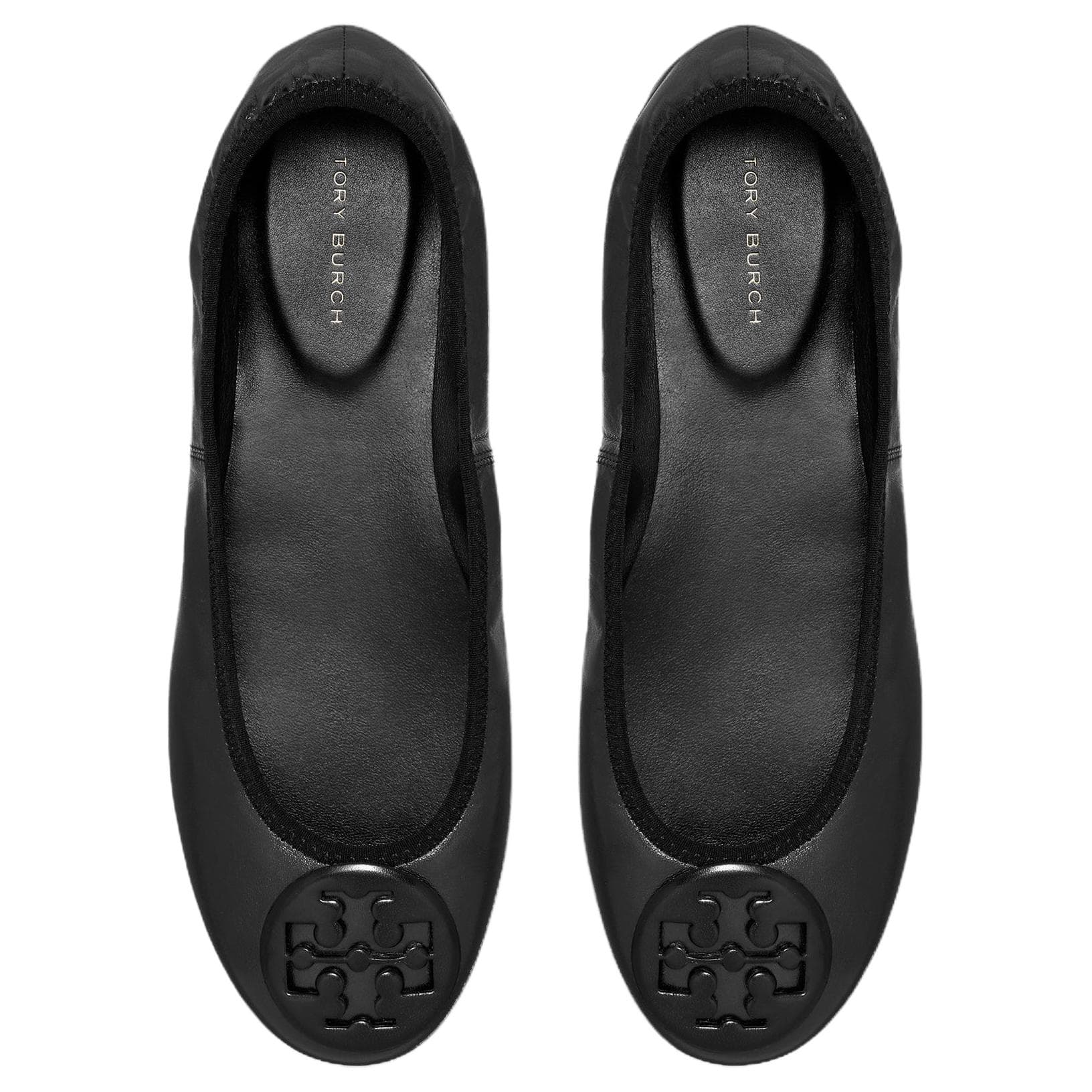 Тапочки Tory Burch Reva Кожа Повседневная Обувь Женская Черная - изображение 4