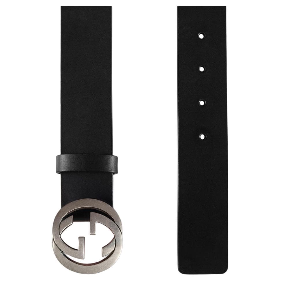 Ремень Gucci Double G Smooth Buckle Leather Belt Black 3.8cm - изображение 2
