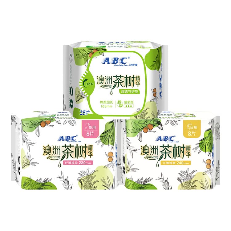 ABC Australian Tea Tree Серумы Очень тонкий Дышащий Дневные и Ночные Гигиенические прокладки Набор волшебных цветов - изображение 1