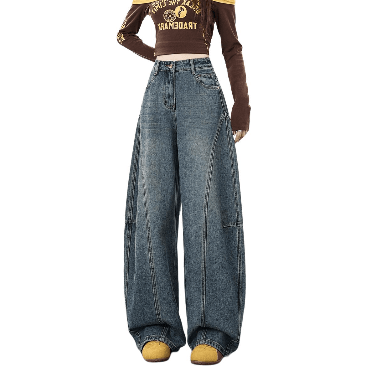 Джинсы Tonlion Medium Blue Women's Jeans Тонлион Средне-синие Женские Джинсы - изображение 1