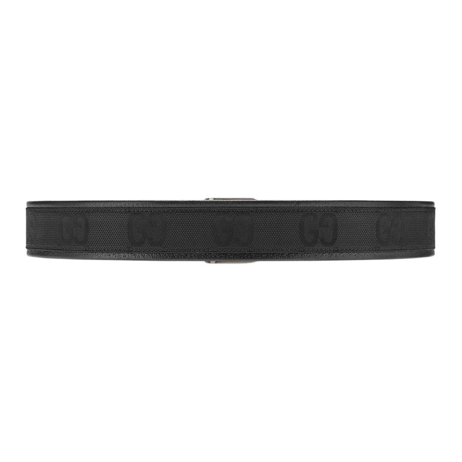 Ремень GUCCI GG Pattern Leather Belt Black 4cm - изображение 3