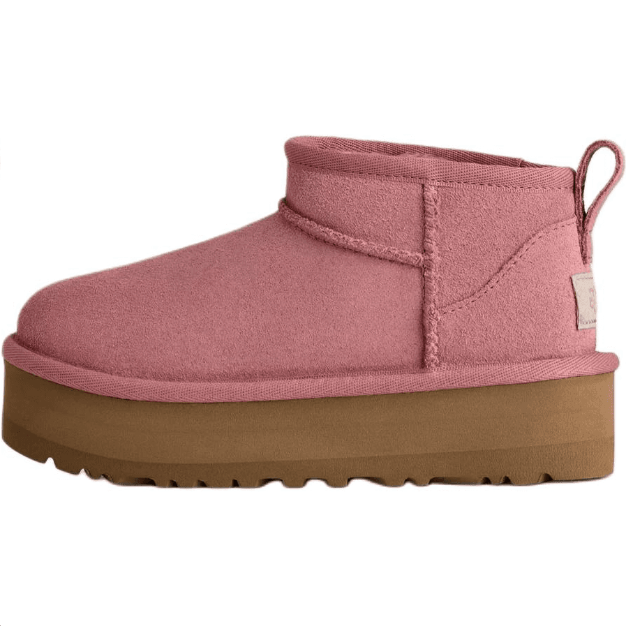 UGG CLASSIC ULTRA MINI Искусственная замша Детские зимние ботинки Розовый Детский - изображение 1