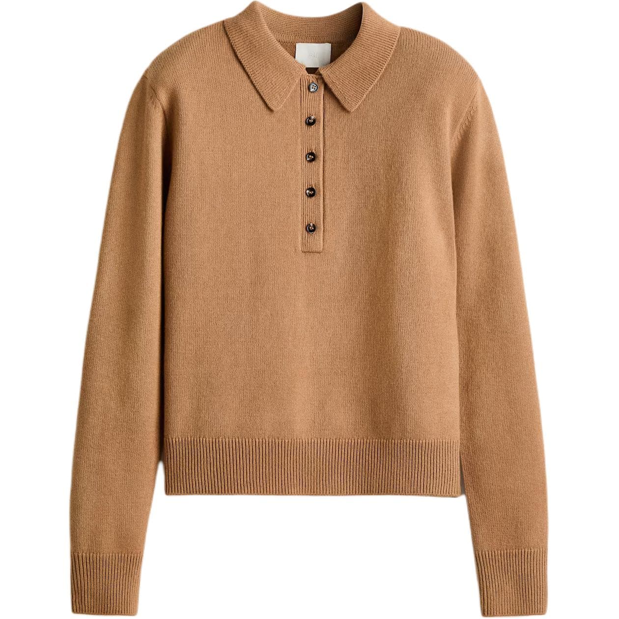 Кардиган H&M Удобный минималистичный однотонный свитер с длинным рукавом и плечевыми вставками для женщин - изображение 1