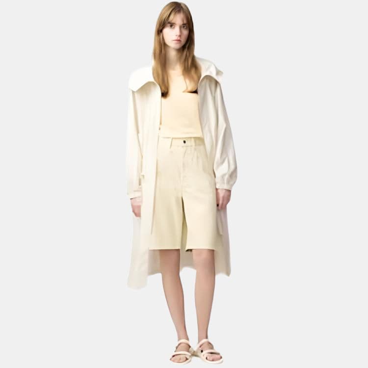 UNIQLO U SS25 Джинсовые шорты Женские Бежевый - изображение 2