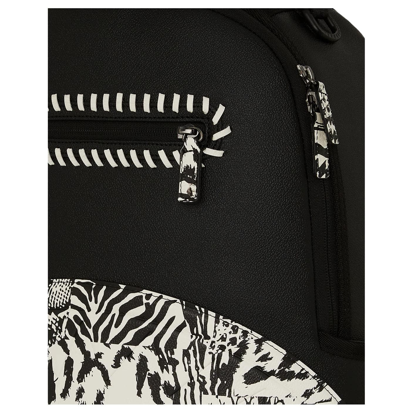 Рюкзак SPRAYGROUND Напечатанный рисунок PVC Рюкзак Обычный (стандартный) Унисекс Черно-белый - изображение 9