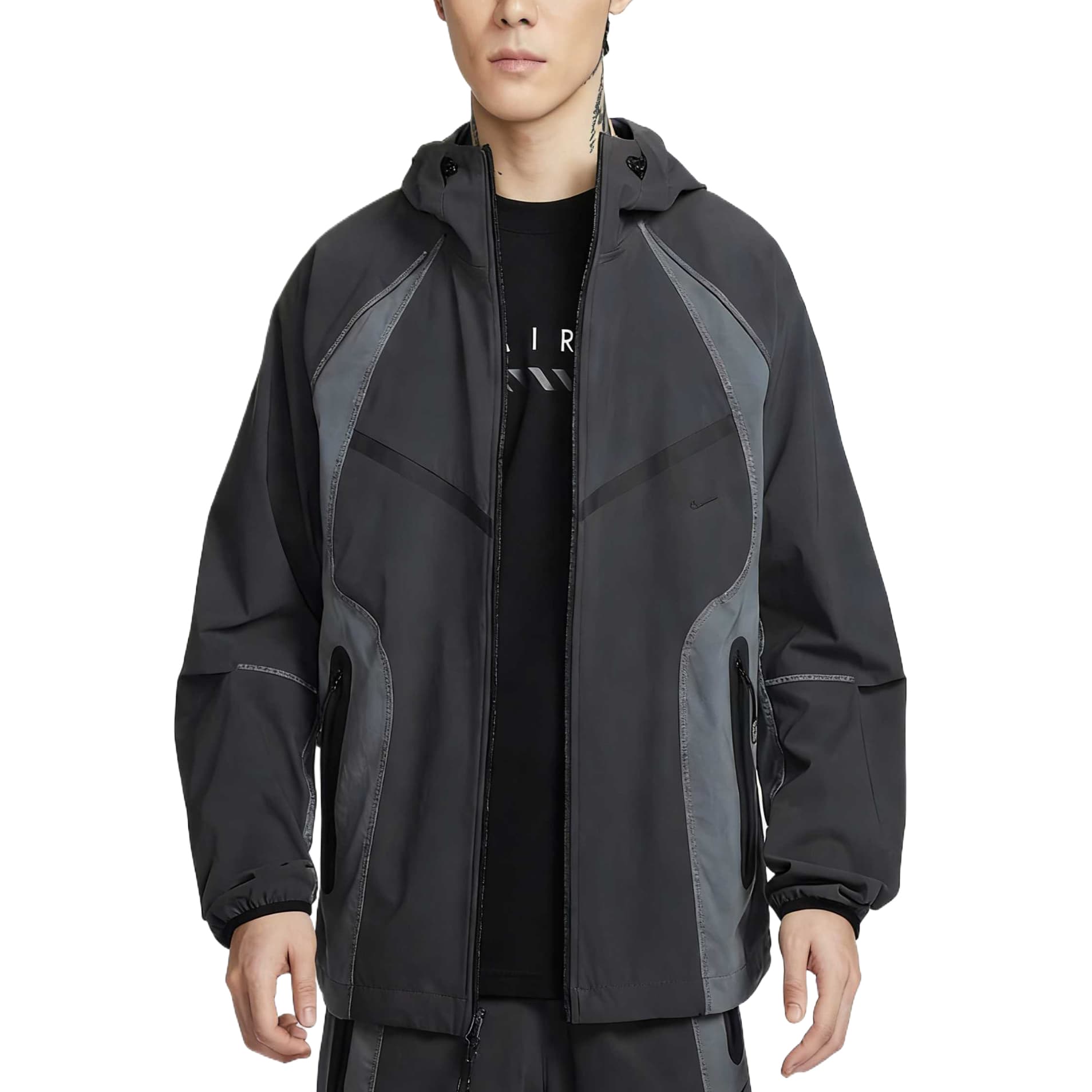 Куртка Nike Windrunner Углеродный Серый Железный Серый Черный Мужские Куртки - изображение 1