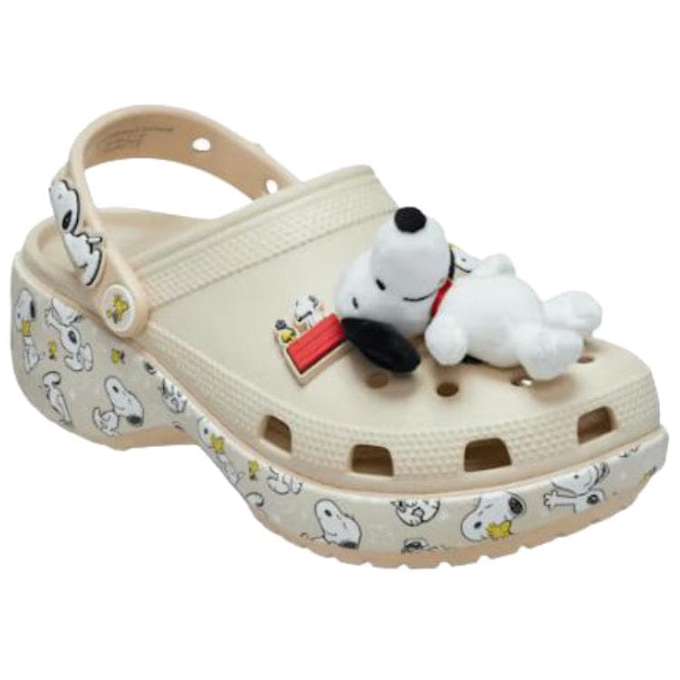 Сабо Crocs X PEANUTS Classic Platform Clog Сабо из резины Женские Бежевые - изображение 2