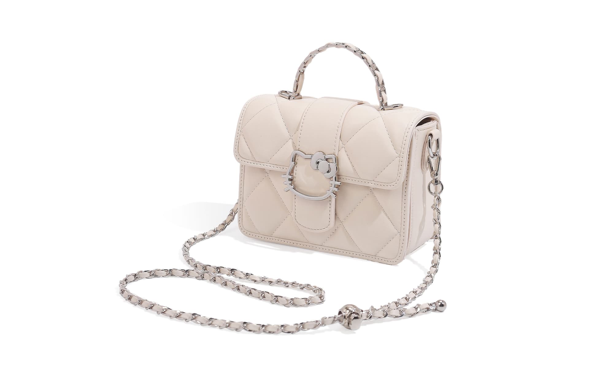 Сумка Sanrio Hello Kitty PU (полиуретан) Tofu Bag Сумка через плечо Сумка для ноутбука Большая женская сумка Черный Белый - изображение 2
