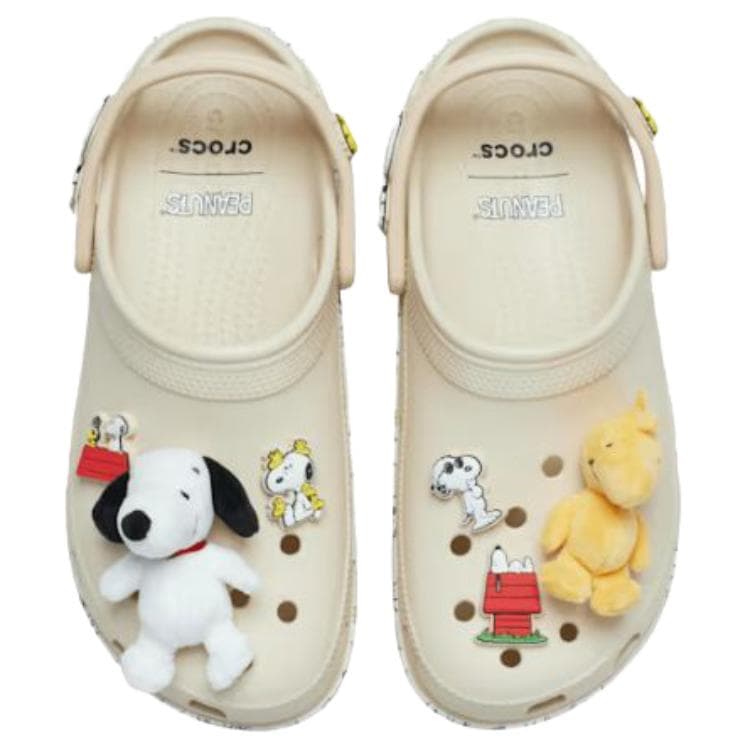 Сабо Crocs X PEANUTS Classic Platform Clog Сабо из резины Женские Бежевые - изображение 4