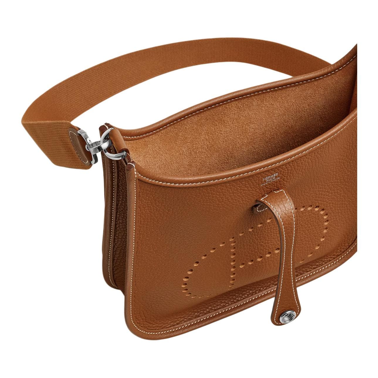 Сумка через плечо HERMES Evelyne 23 Poche III Clmence 23 37 Gold - изображение 4