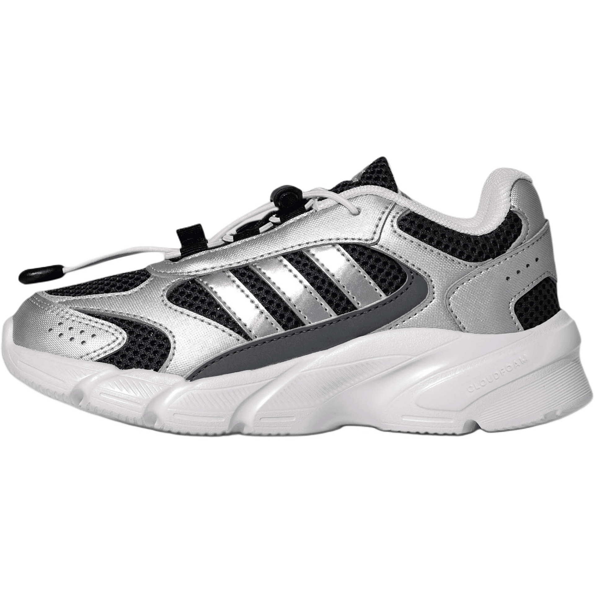 Кроссовки Adidas CRAZYCHAOS 2000 Ткань Low Топ Kids Lifestyle Shoes Серебристo-черный Детский - изображение 1