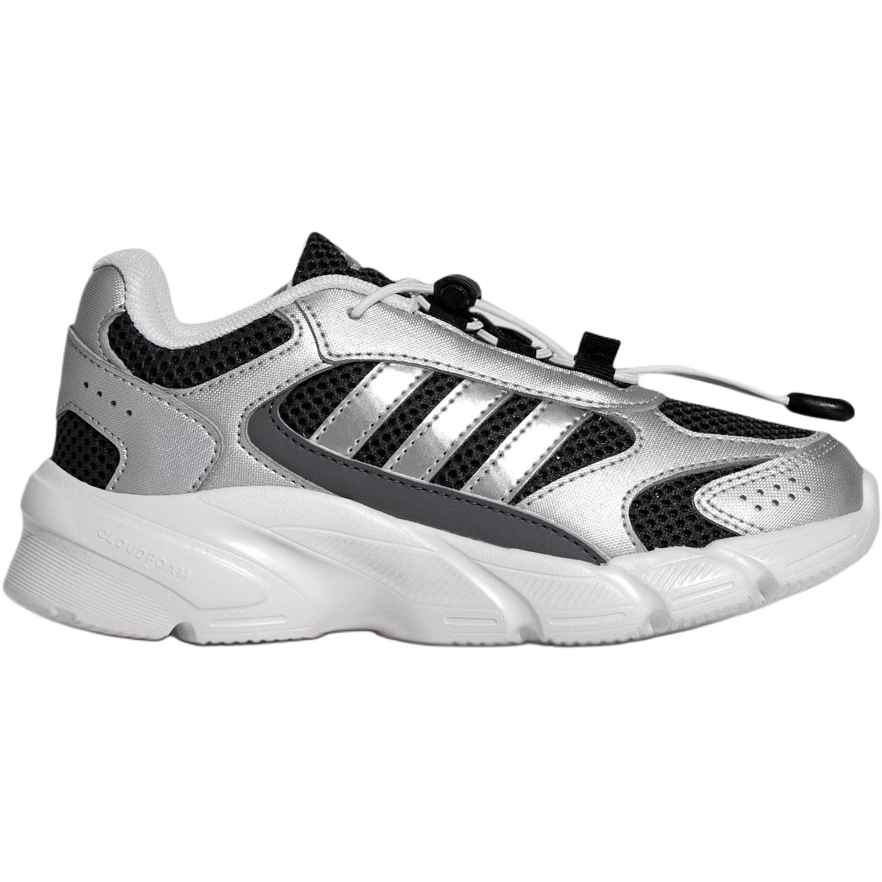 Кроссовки Adidas CRAZYCHAOS 2000 Ткань Low Топ Kids Lifestyle Shoes Серебристo-черный Детский - изображение 2