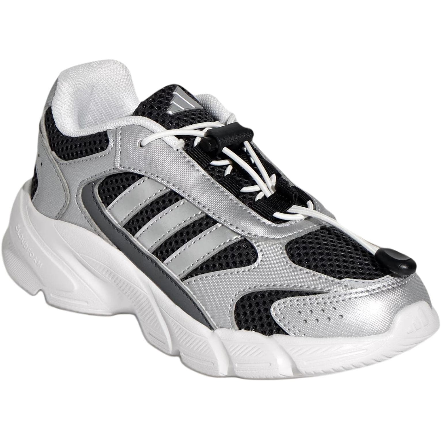 Кроссовки Adidas CRAZYCHAOS 2000 Ткань Low Топ Kids Lifestyle Shoes Серебристo-черный Детский - изображение 3